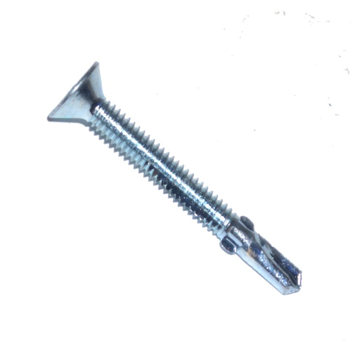 WTK910 Flat Head Phillips Drive Self Drilling Screw #14-20 X 3 3/4 Zinc Plated