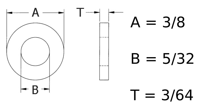 SW206 Flat Washer SAE #6  Grade 2 Zinc Plated
