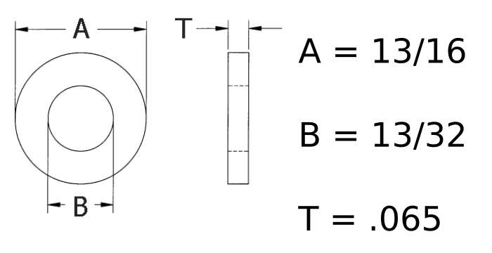 SW212 Flat Washer SAE 3/8  Grade 2 Zinc Plated