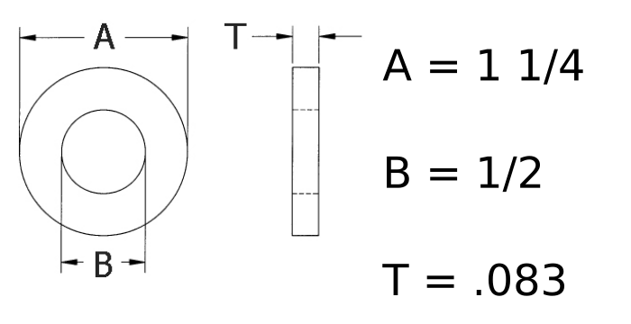 GW213 Flat Washer USS 7/16  Grade 2 Galvanized