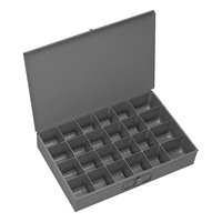 DL24 Large Steel Compartment Box, 24 Compartments, Gray