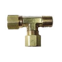 Compression 3/8 X 1/4 Male Branch Tee  Brass