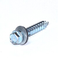 HMSW393 Hex Washer Head Unslotted Sheet Metal Screw W/ Bonded Sealing Washer #14 X 2  Zinc Plated